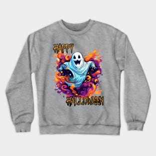 Spooky Ghost Happy Halloween Crewneck Sweatshirt